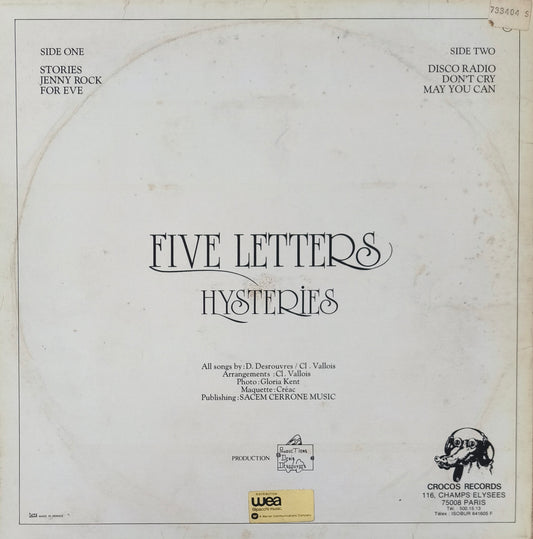 FIVE LETTERS - Hysteries