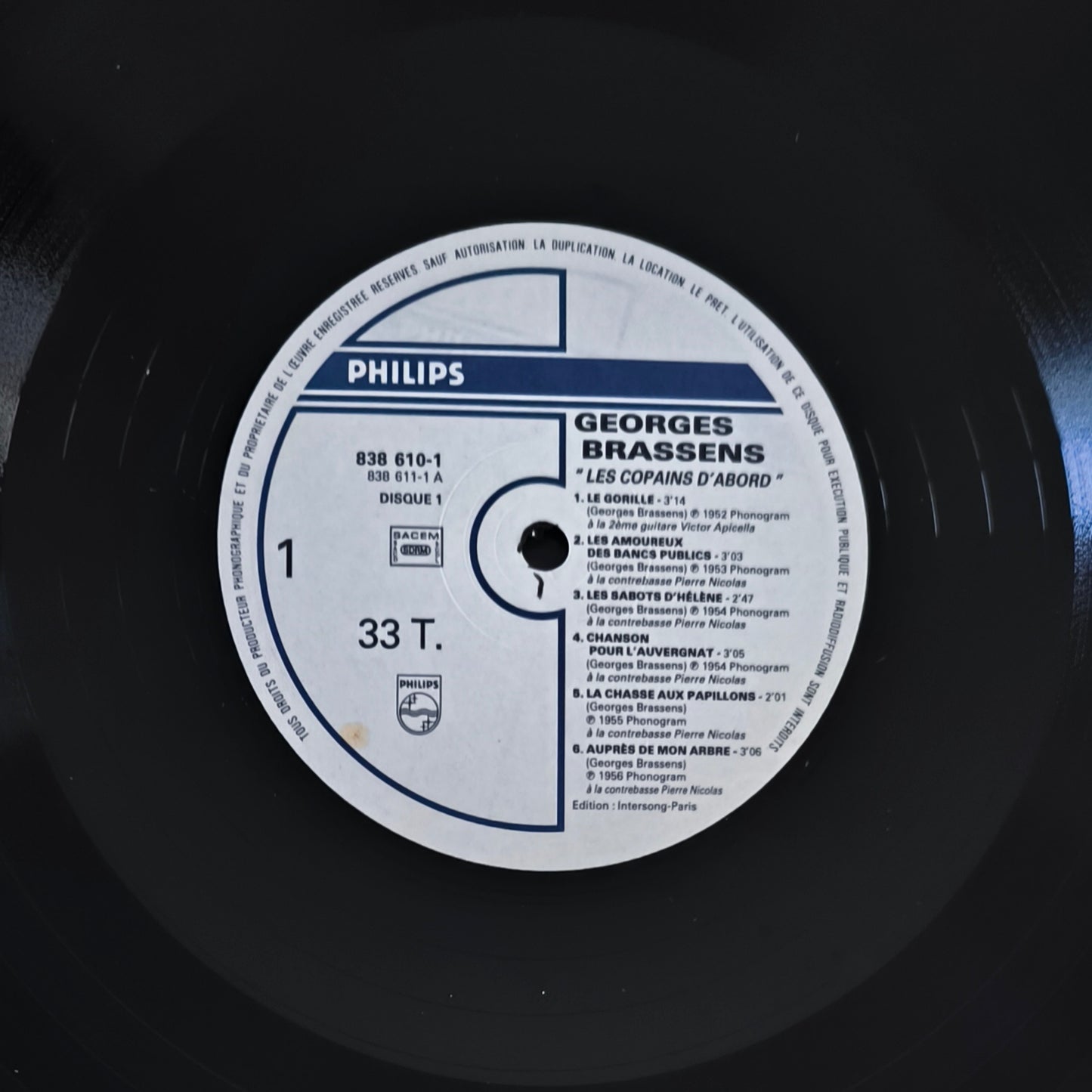 GEORGES BRASSENS - Les Copains D'Abord