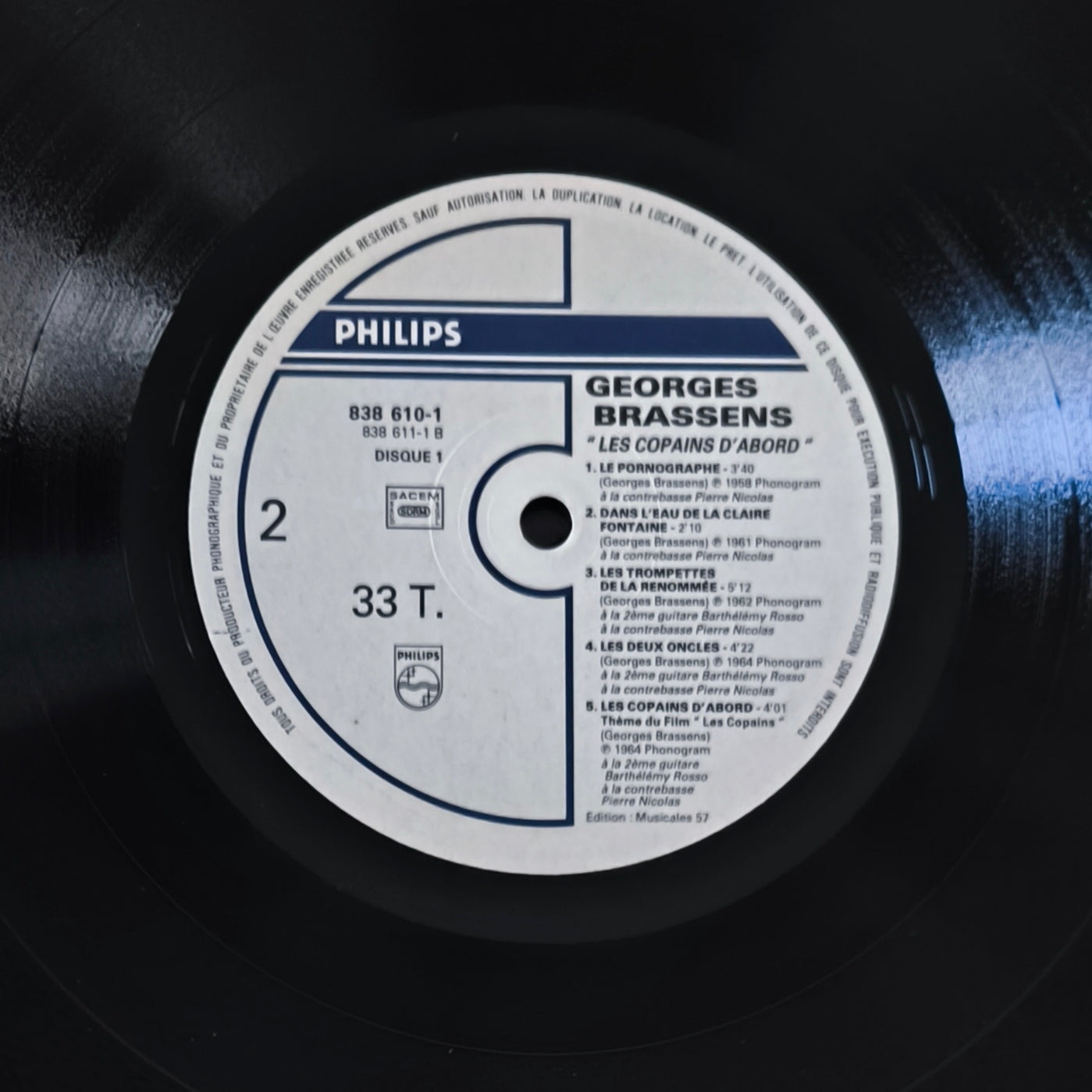 GEORGES BRASSENS - Les Copains D'Abord