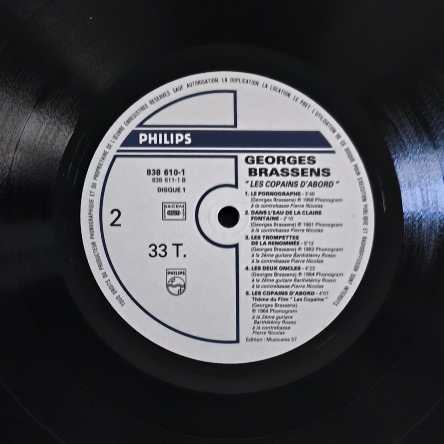 GEORGES BRASSENS - Les Copains D'Abord