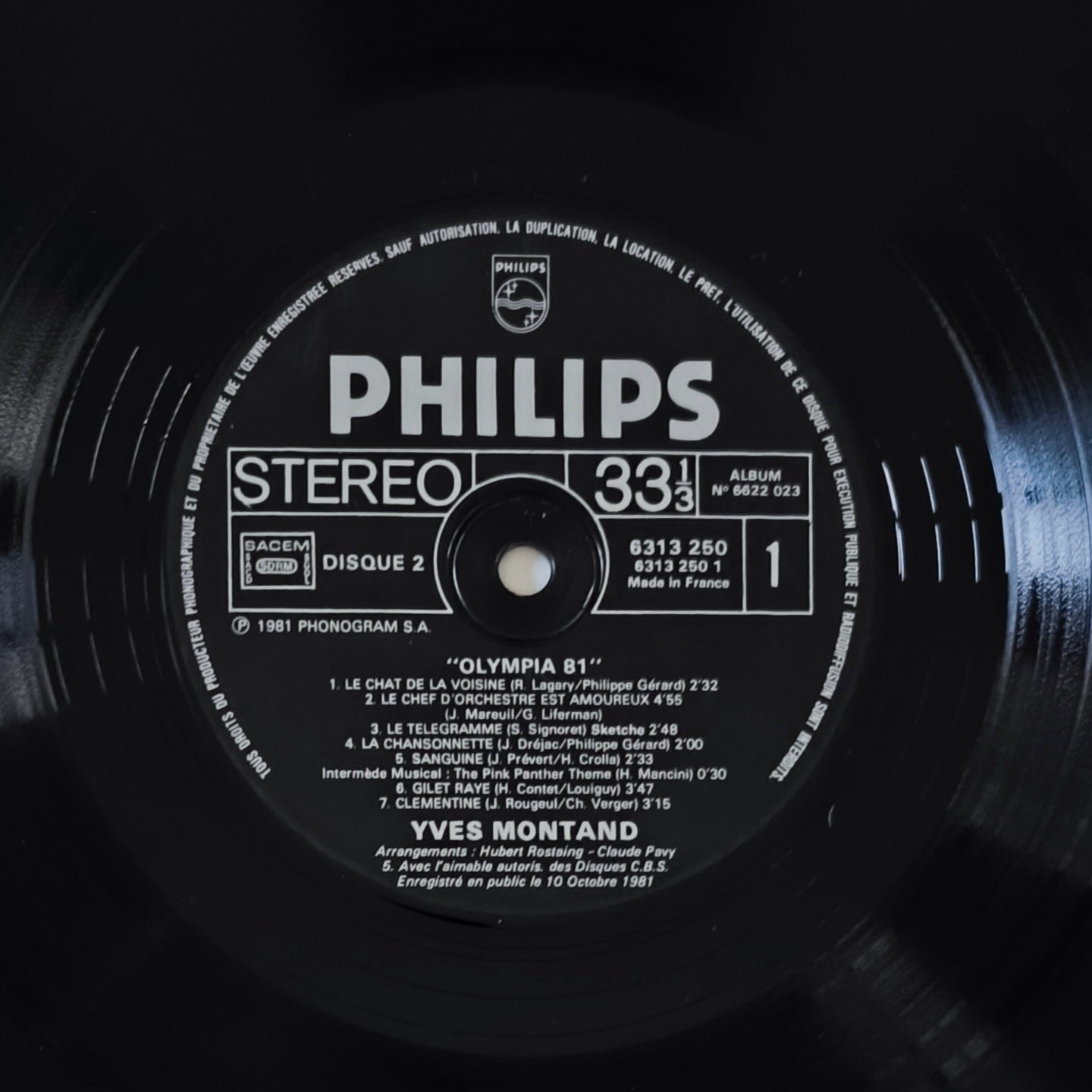 YVES MONTAND - Olympia "81"