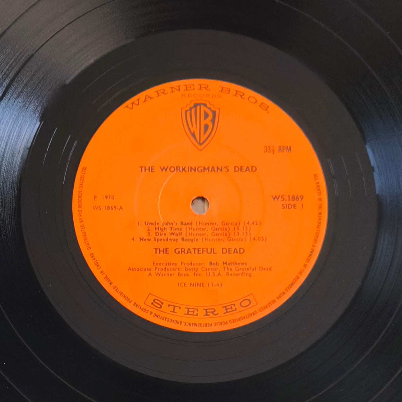 GRATEFUL DEAD - Workingman's Dead (Pressage UK)