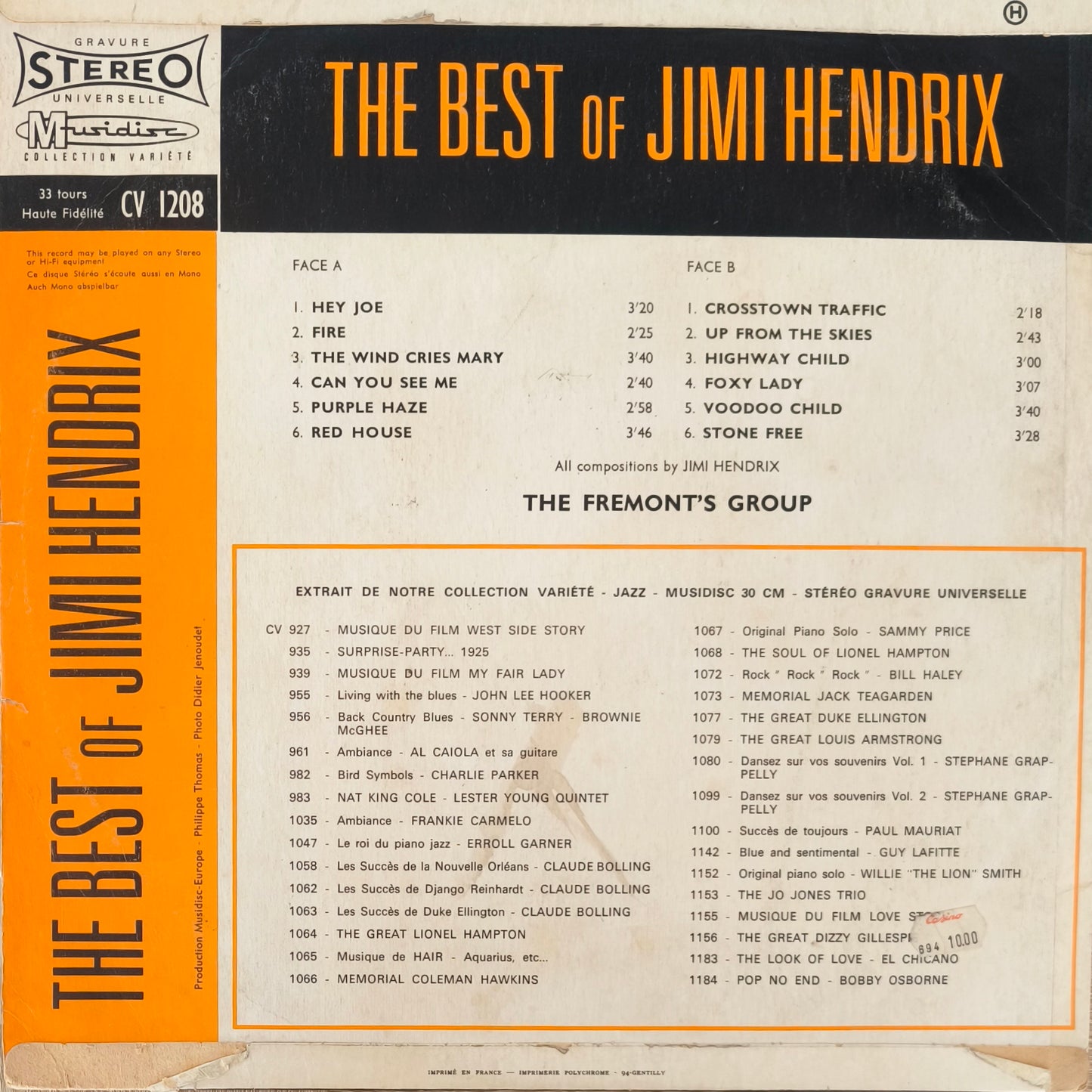 THE FREMONT'S GROUP - The Best Of Jimi Hendrix