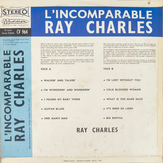 RAY CHARLES - L'Incomparable