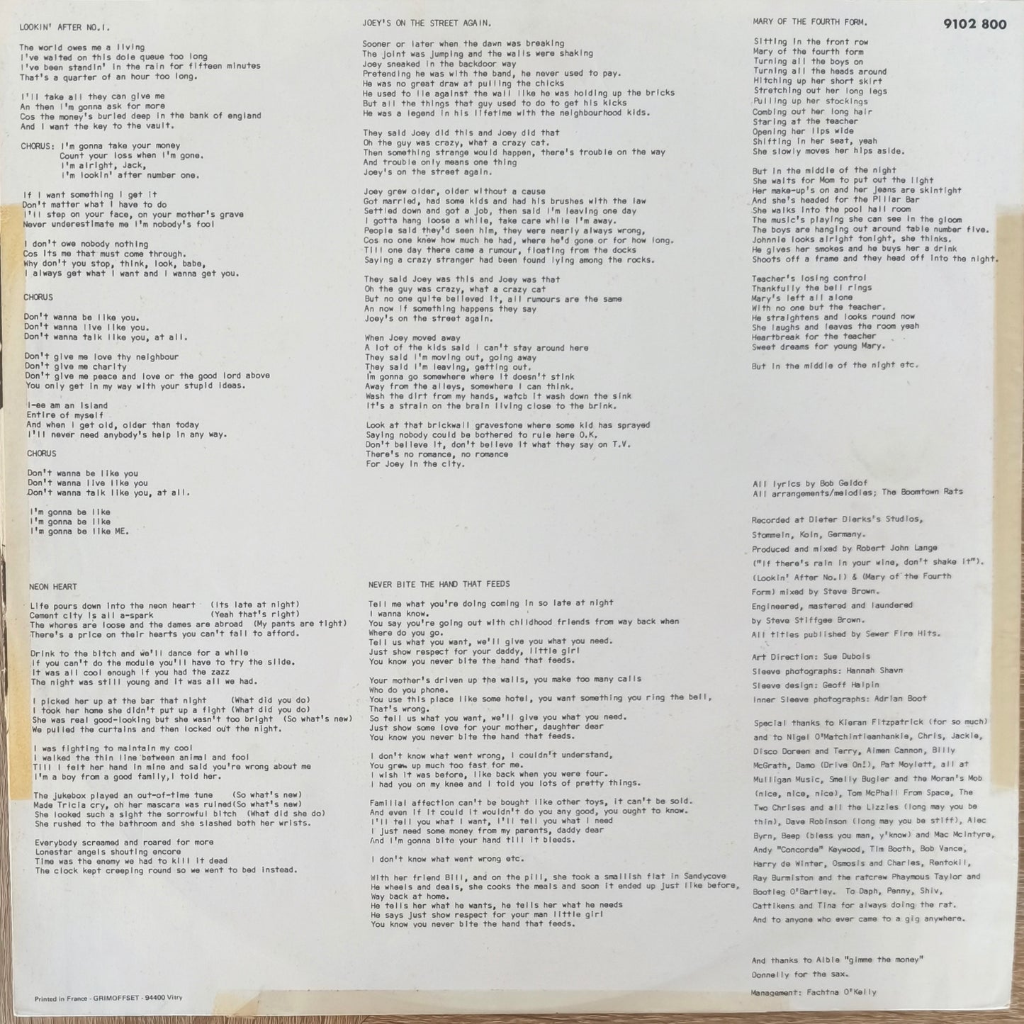 THE BOOMTOWN RATS - The Boomtown Rats