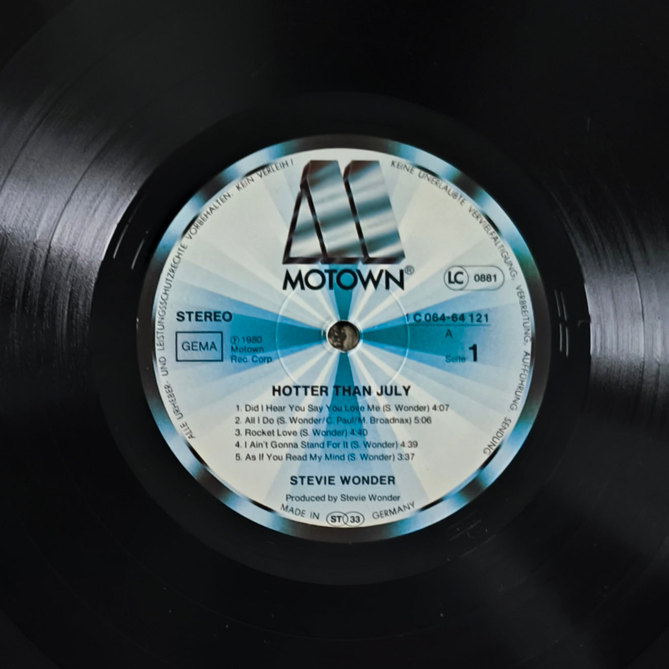 STEVIE WONDER  - Hotter than July