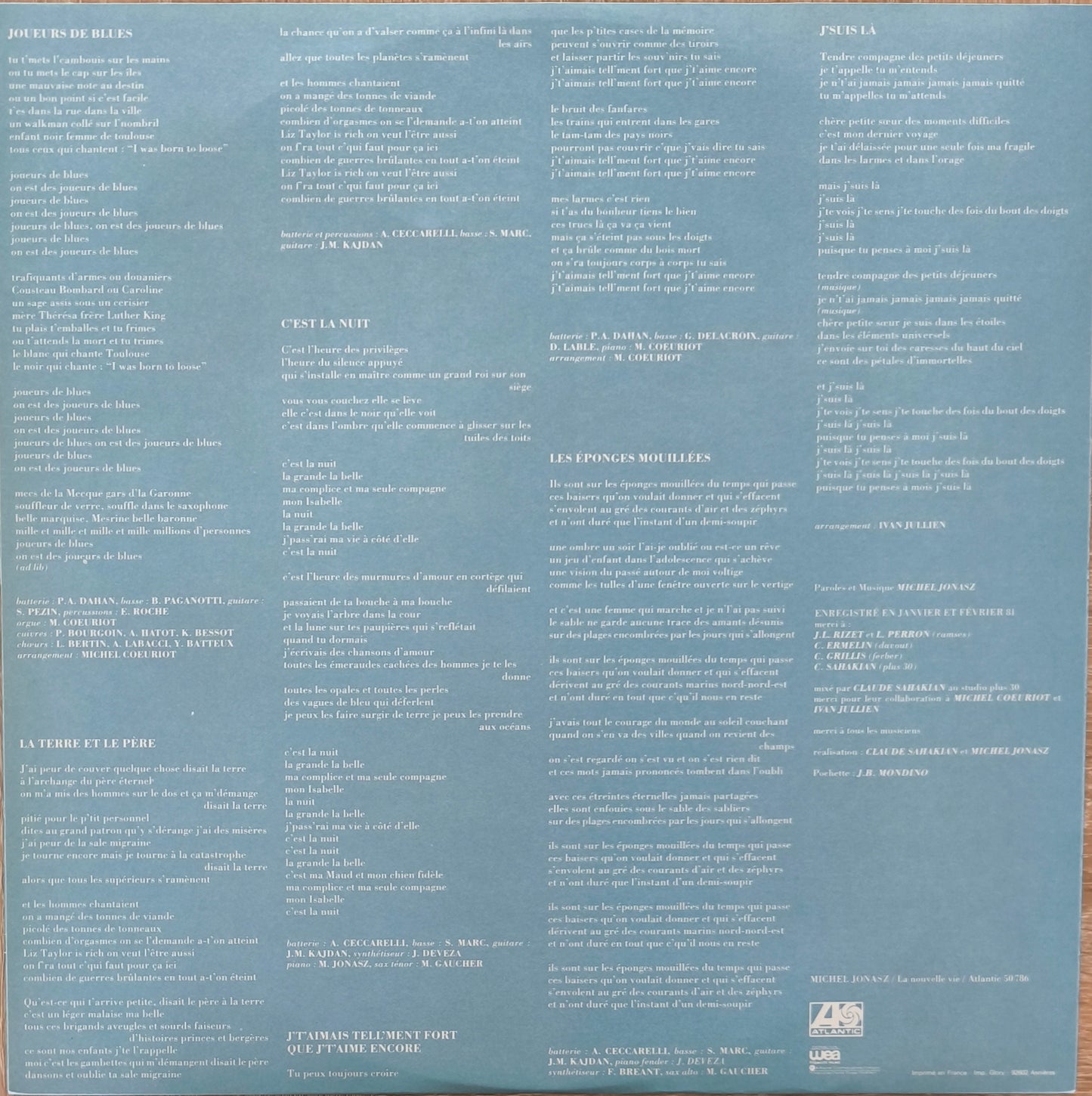 MICHEL JONASZ - La nouvelle vie