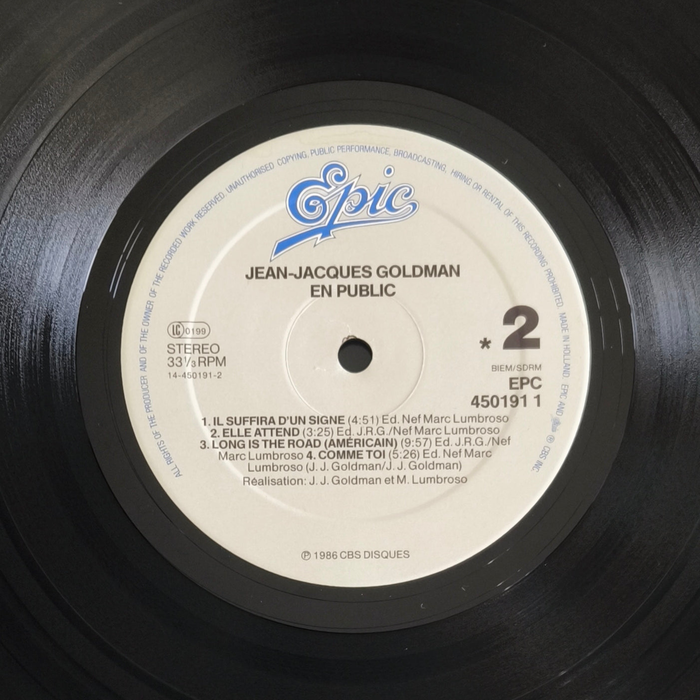 JEAN JACQUES GOLDMAN - En Public