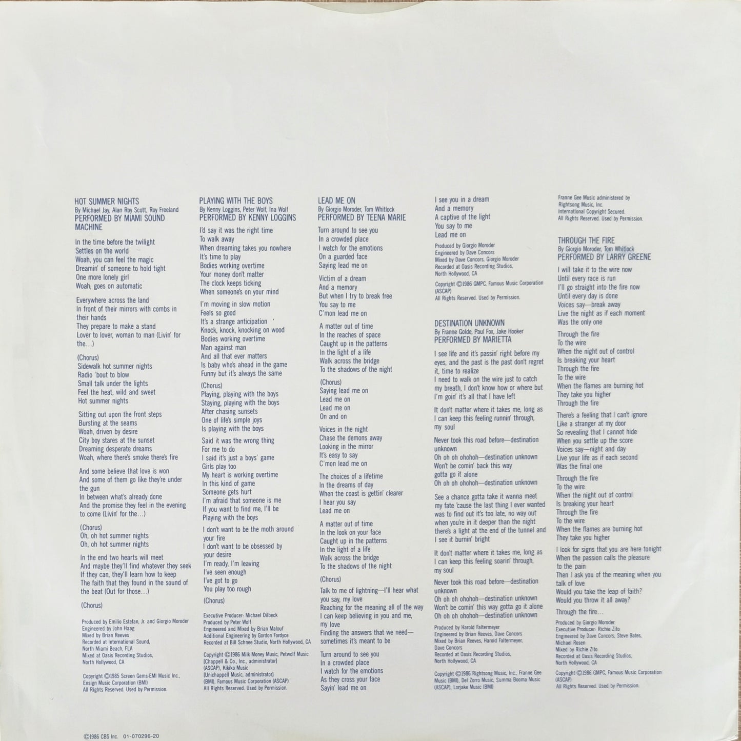 TOP GUN - Original Motion Picture Soundtrack