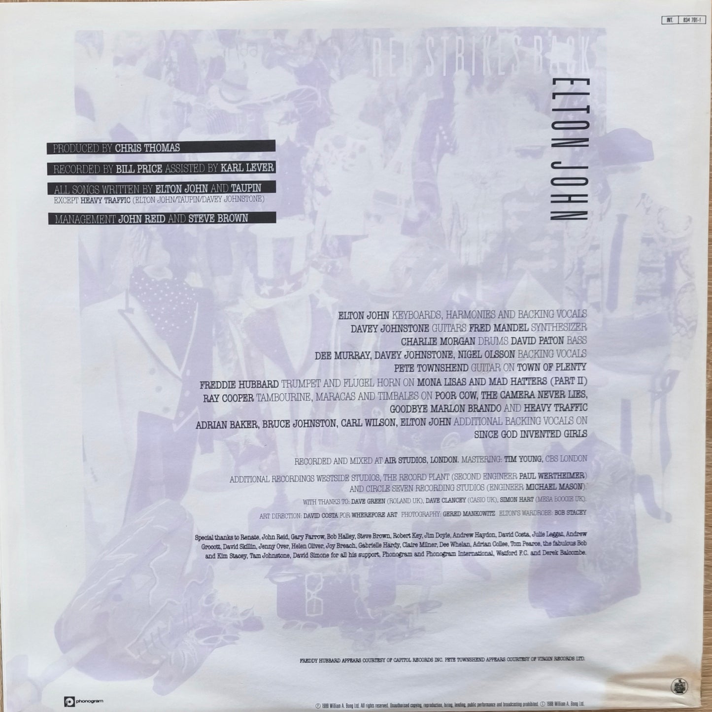 ELTON JOHN - Reg Strikes Back