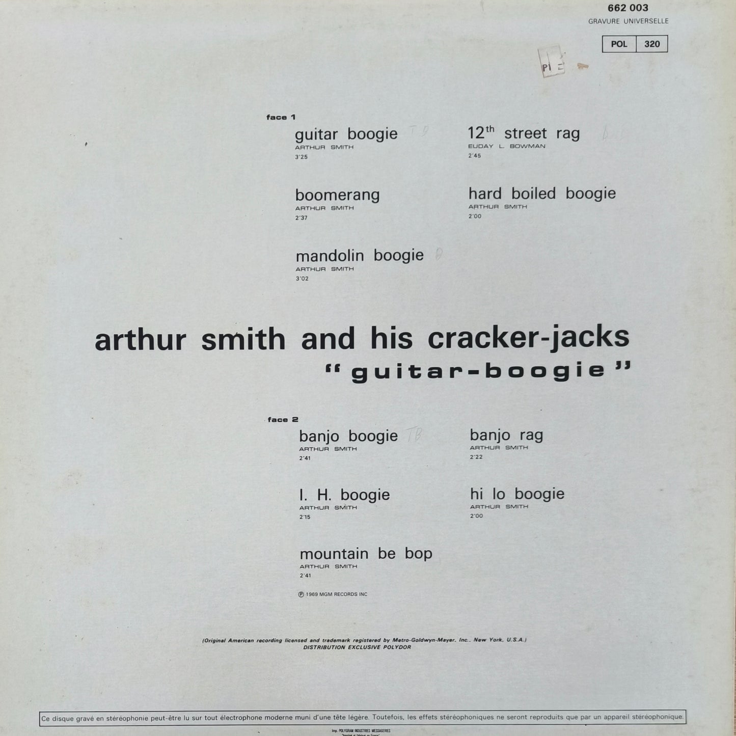 ARTHUR SMITH AND HIS CRACKER JACKS - Guitar Boogie