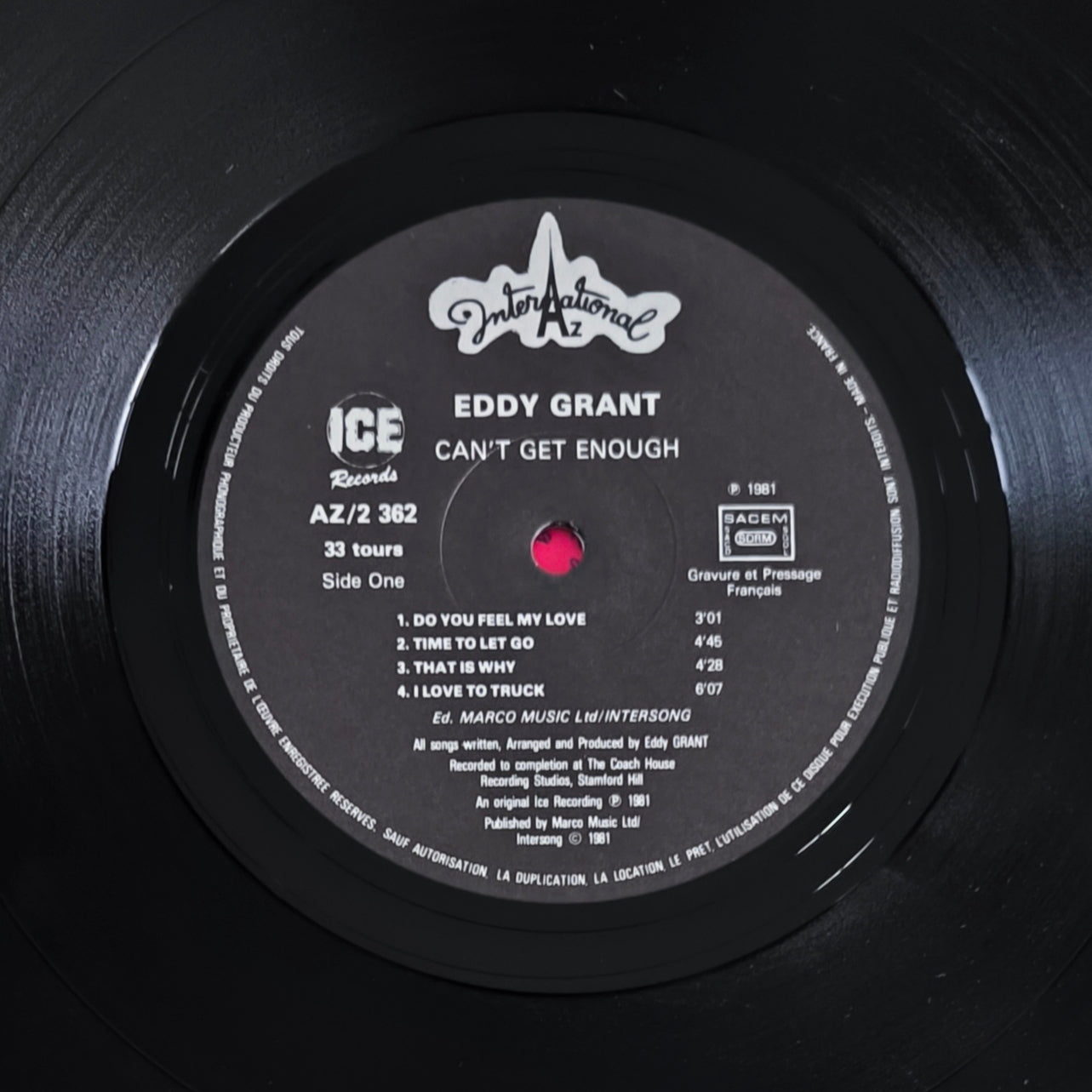 EDDY GRANT - Can't Get Enough