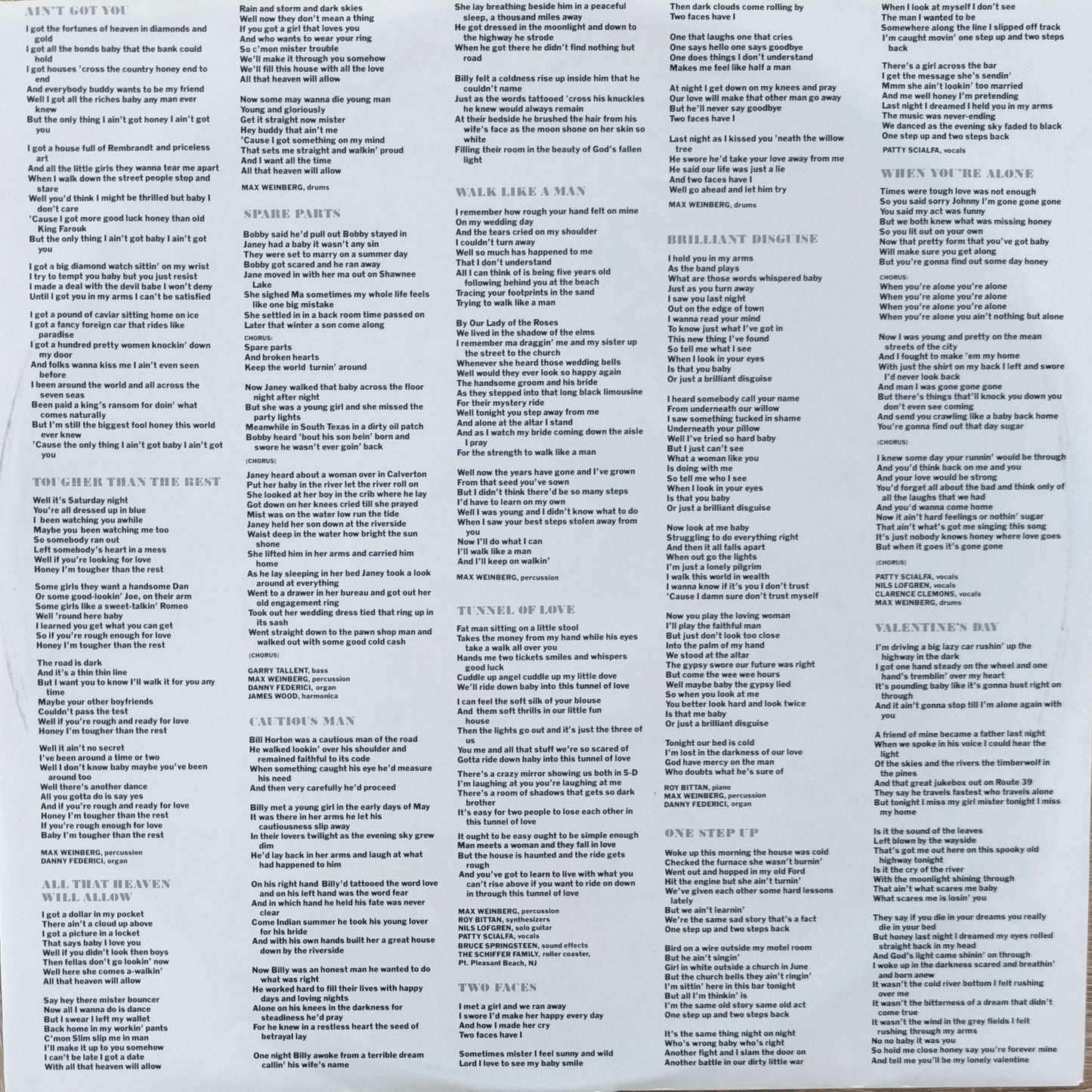 BRUCE SPRINGSTEEN - Tunnel Of Love