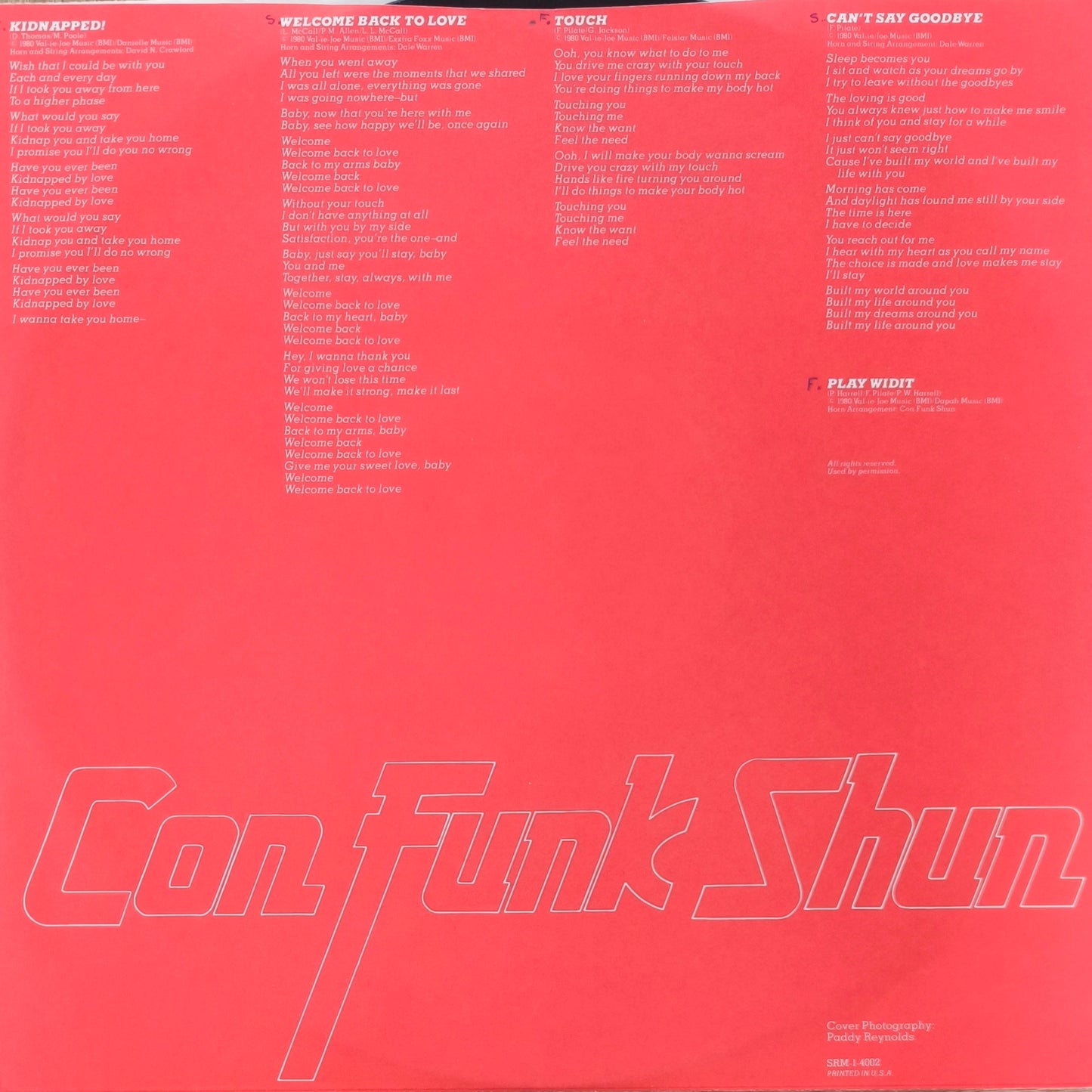 CON FUNK SHUN - Touch (Pressage US)