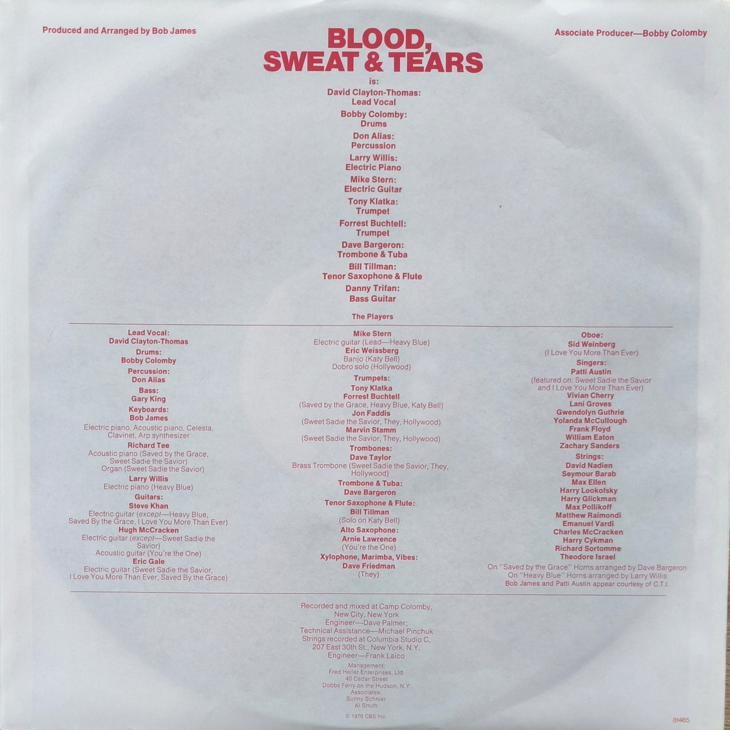 BLOOD, SWEAT & TEARS - More Than Ever