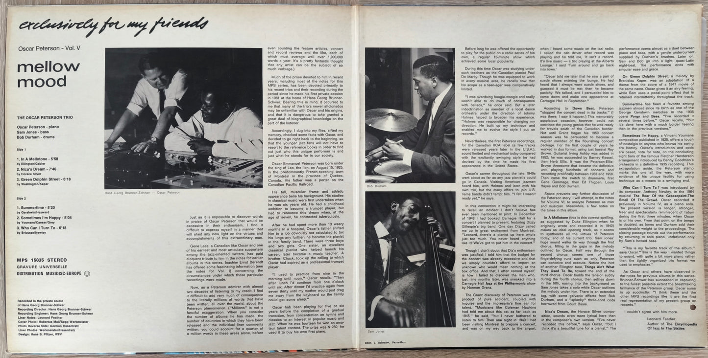 OSCAR PETERSON - Mellow Mood