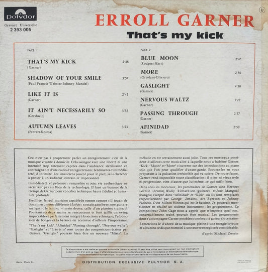 ERROLL GARNER - That's My Kick