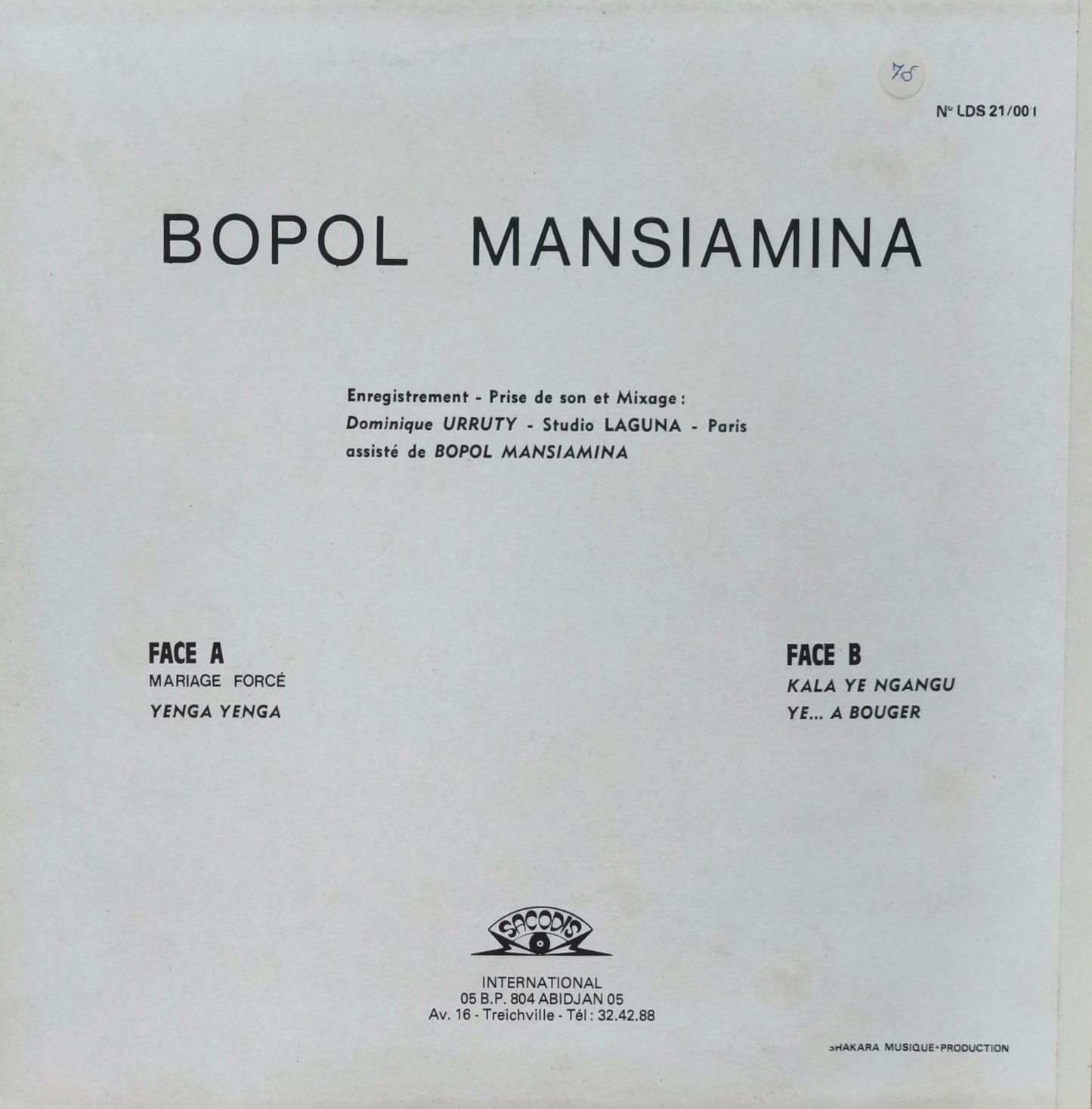 BOPOL MANSIAMINA - Mariage Forcé