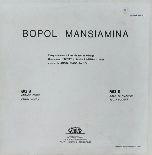 BOPOL MANSIAMINA - Mariage Forcé