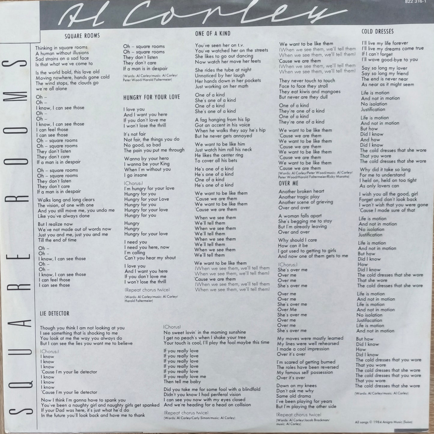 AL CORLEY - Square Rooms