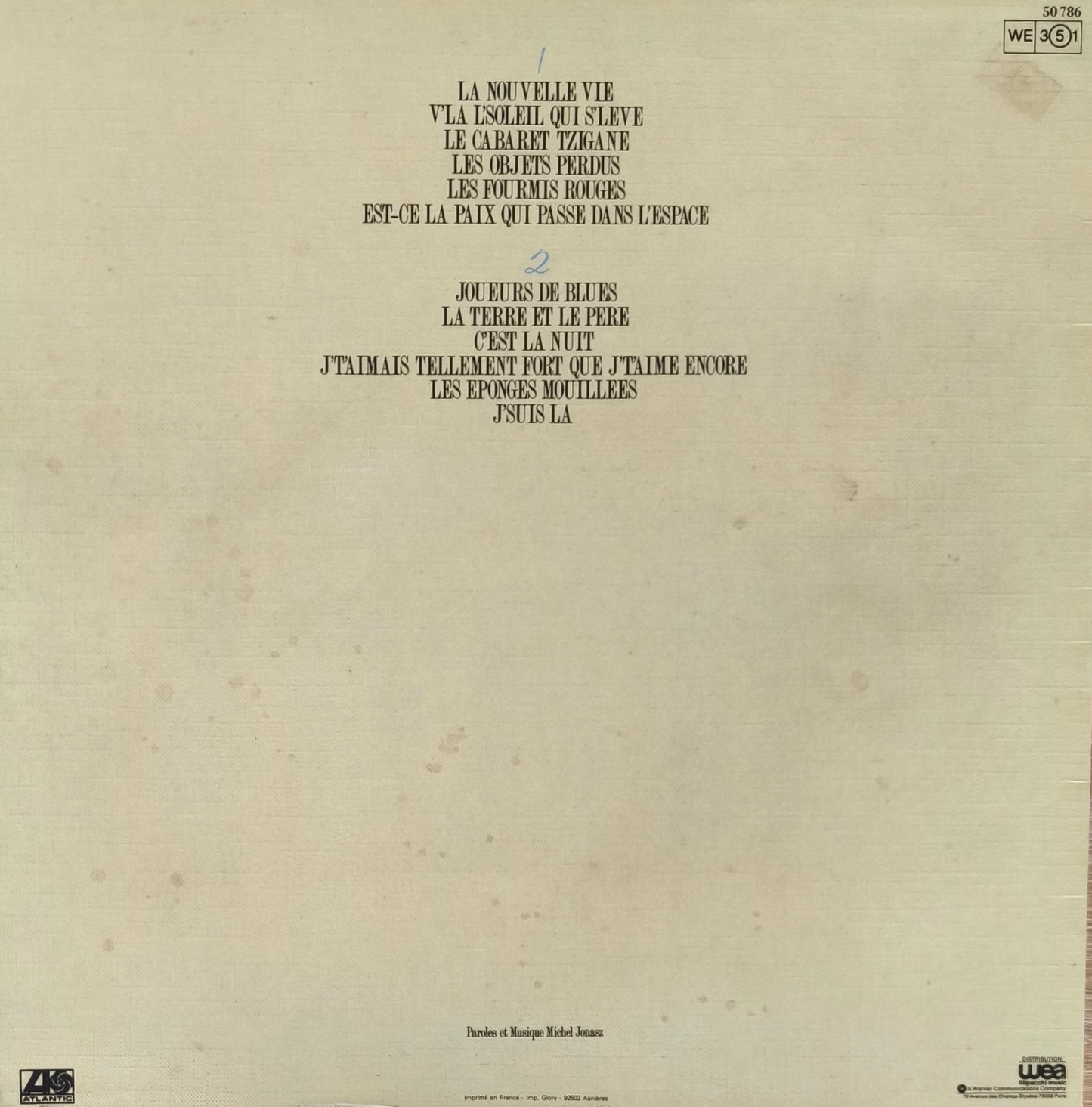 MICHEL JONASZ - La nouvelle vie