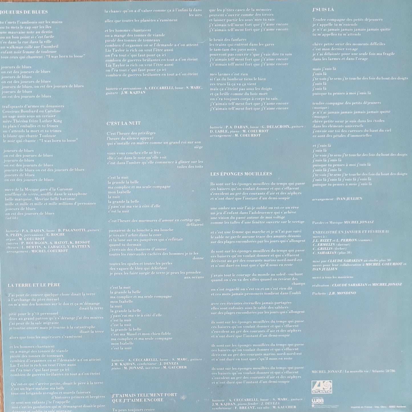 MICHEL JONASZ - La nouvelle vie