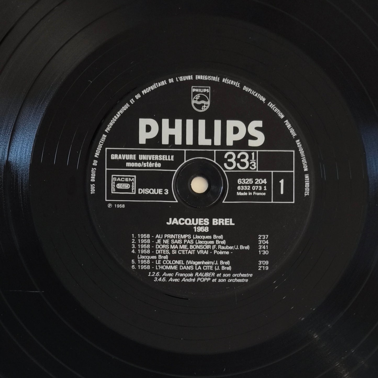 JACQUES BREL - 3 - Au Printemps