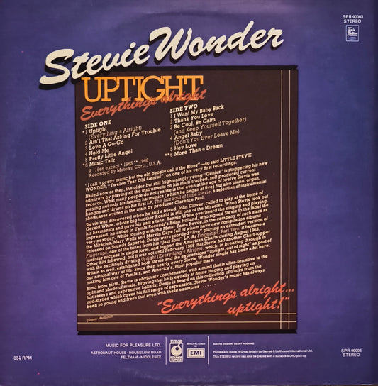 STEVIE WONDER - Uptight (Everything's Alright)