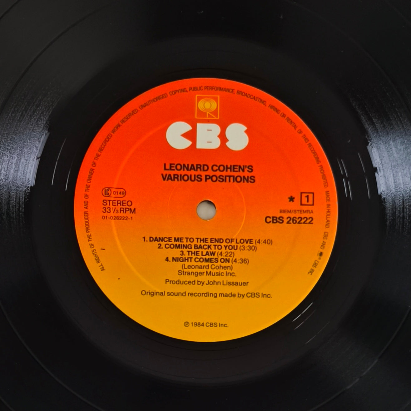 LEONARD COHEN - Various Positions