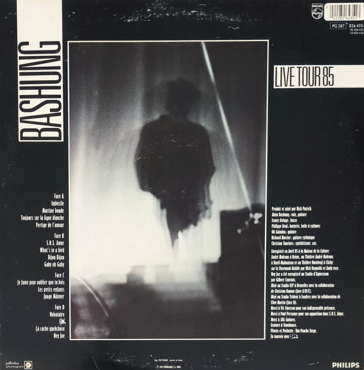 ALAIN BASHUNG - Live Tour 85