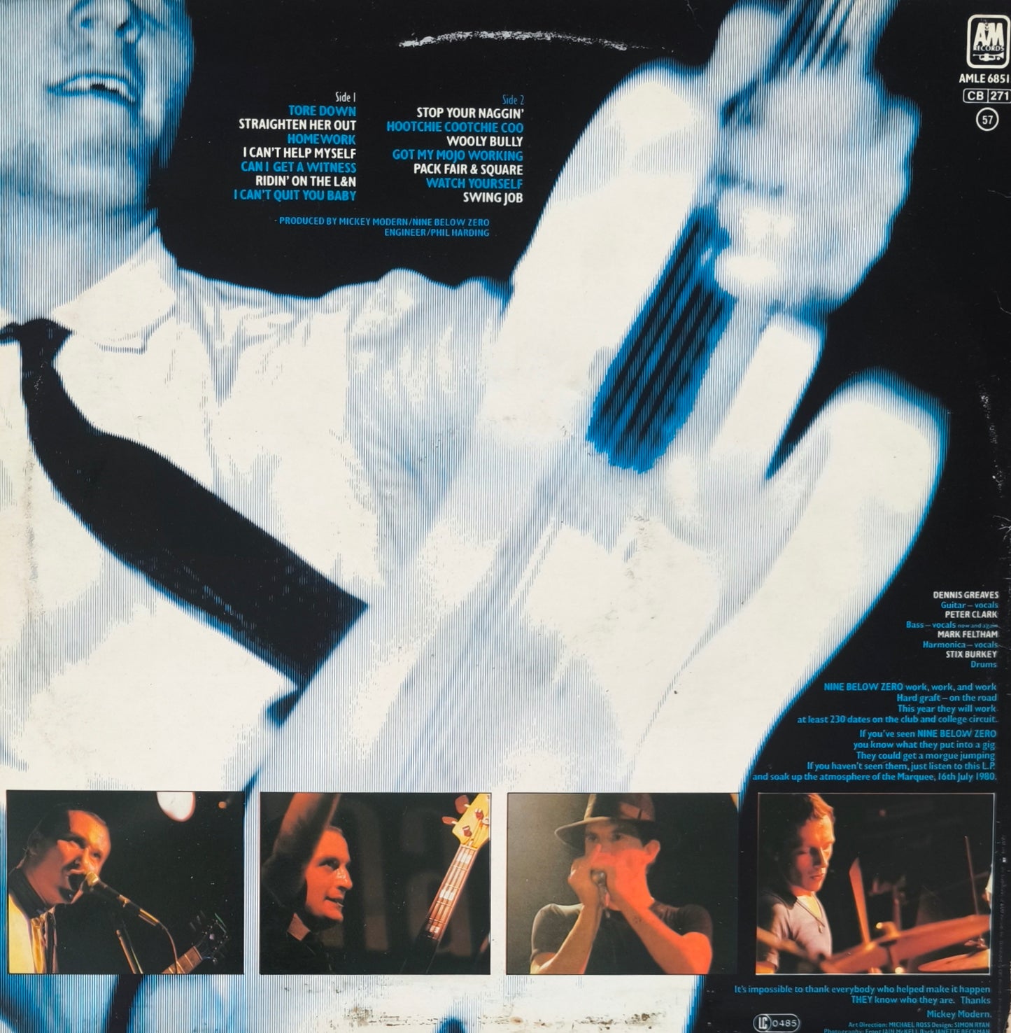 NINE BELOW ZERO - Live At The Marquee