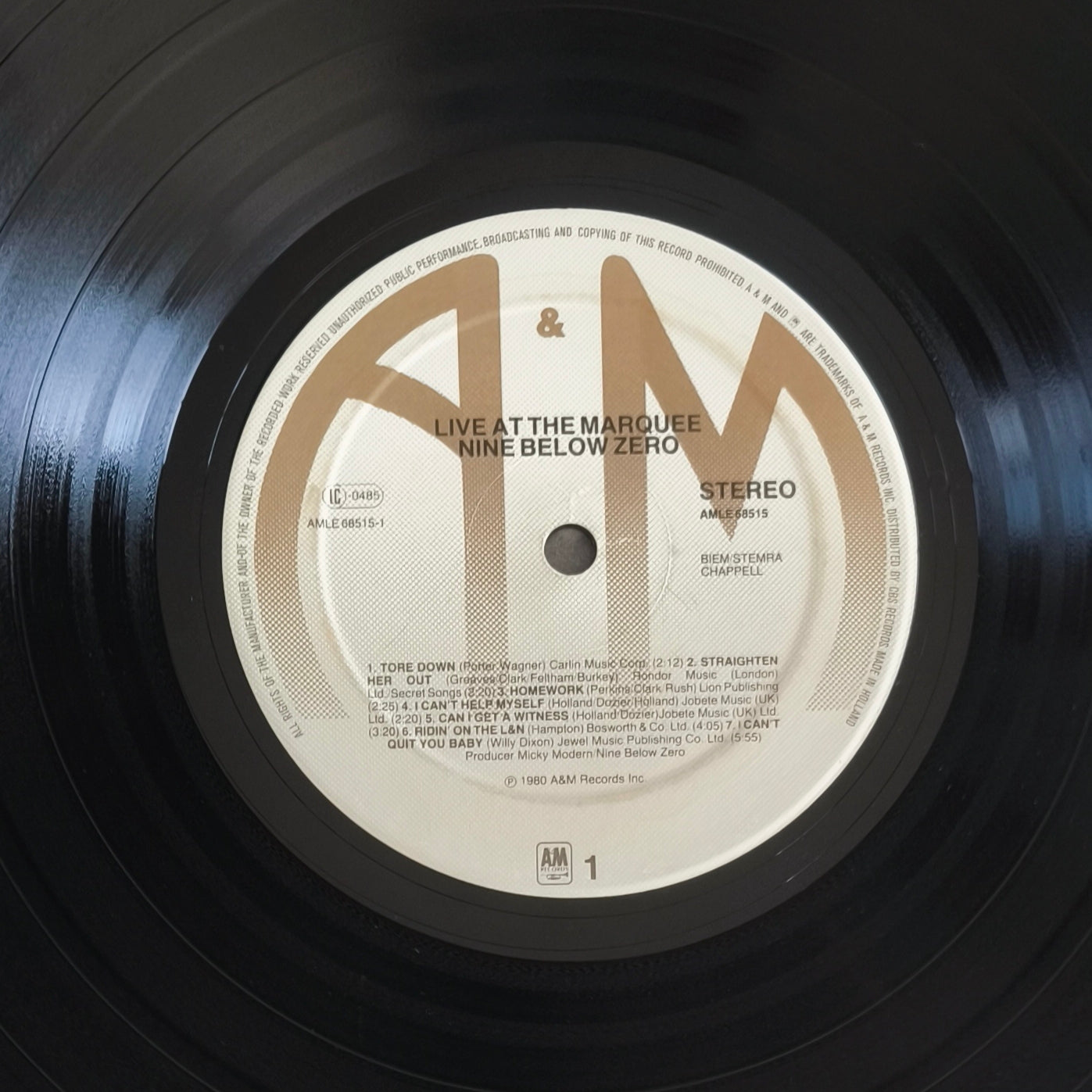 NINE BELOW ZERO - Live At The Marquee