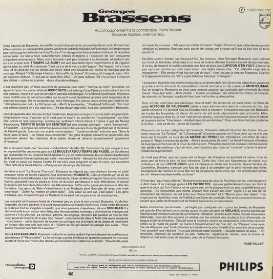 GEORGES BRASSENS - Nouvelles Chansons