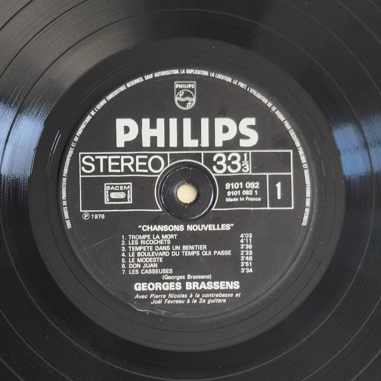 GEORGES BRASSENS - Nouvelles Chansons