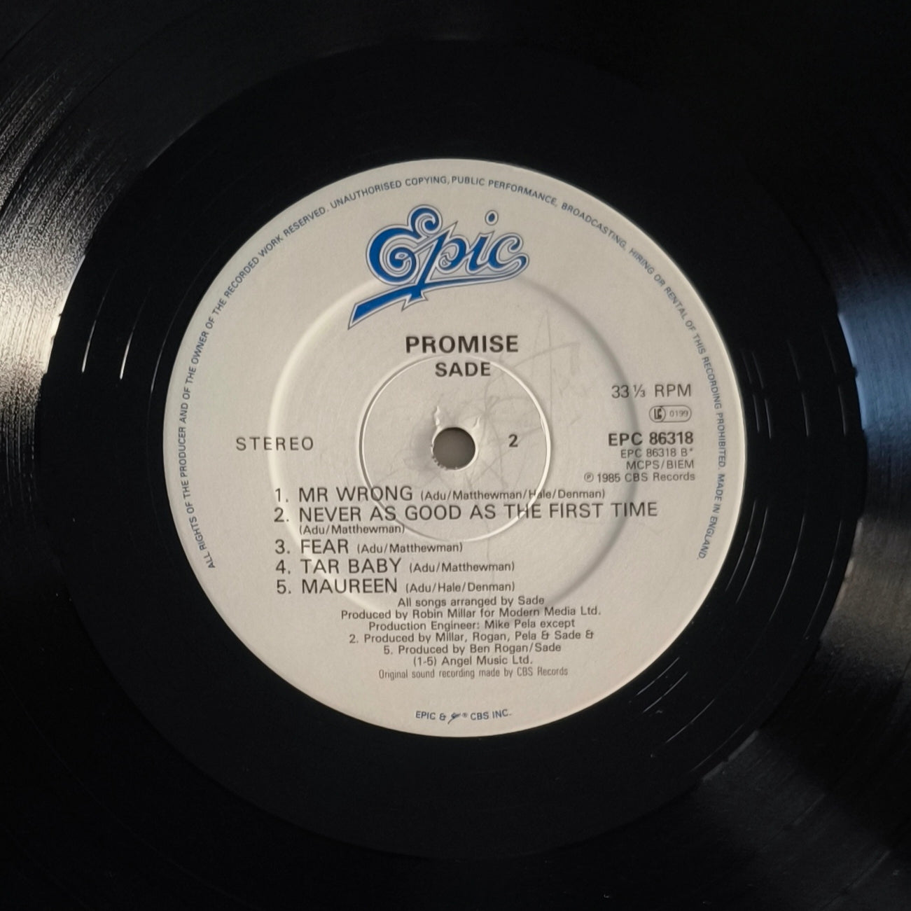 SADE - Promise (Pressage UK)