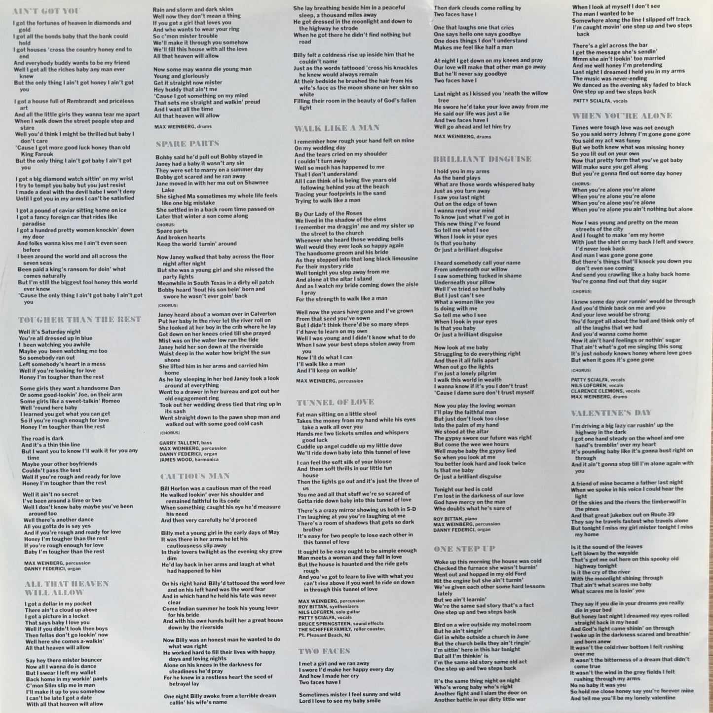 BRUCE SPRINGSTEEN - Tunnel Of Love