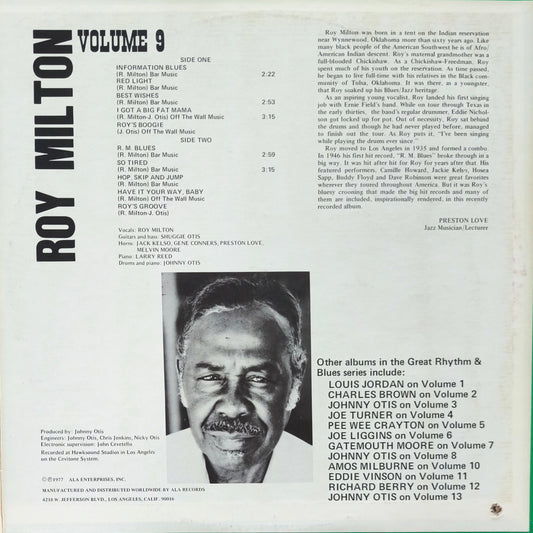 GREAT RHYTHM & BLUES OLDIES - Volume 9 - Roy Milton