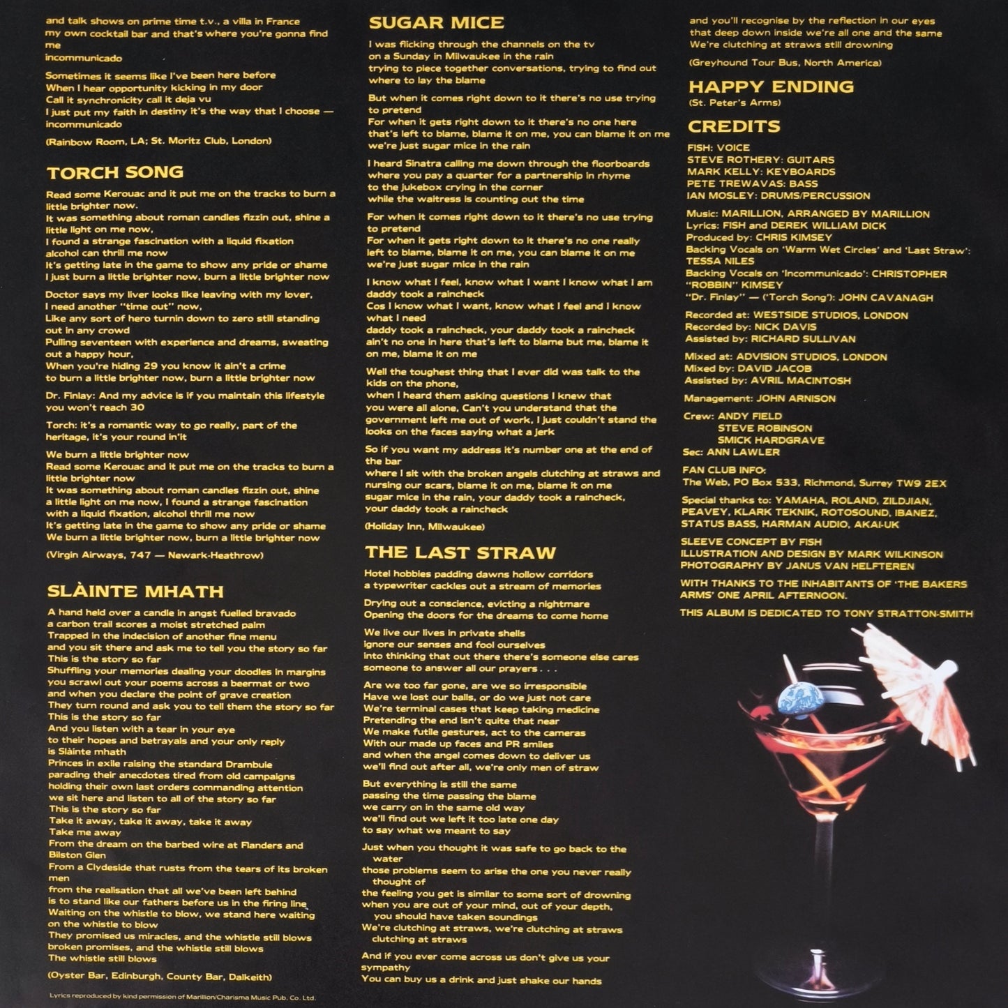 MARILLION - Clutching At Straws