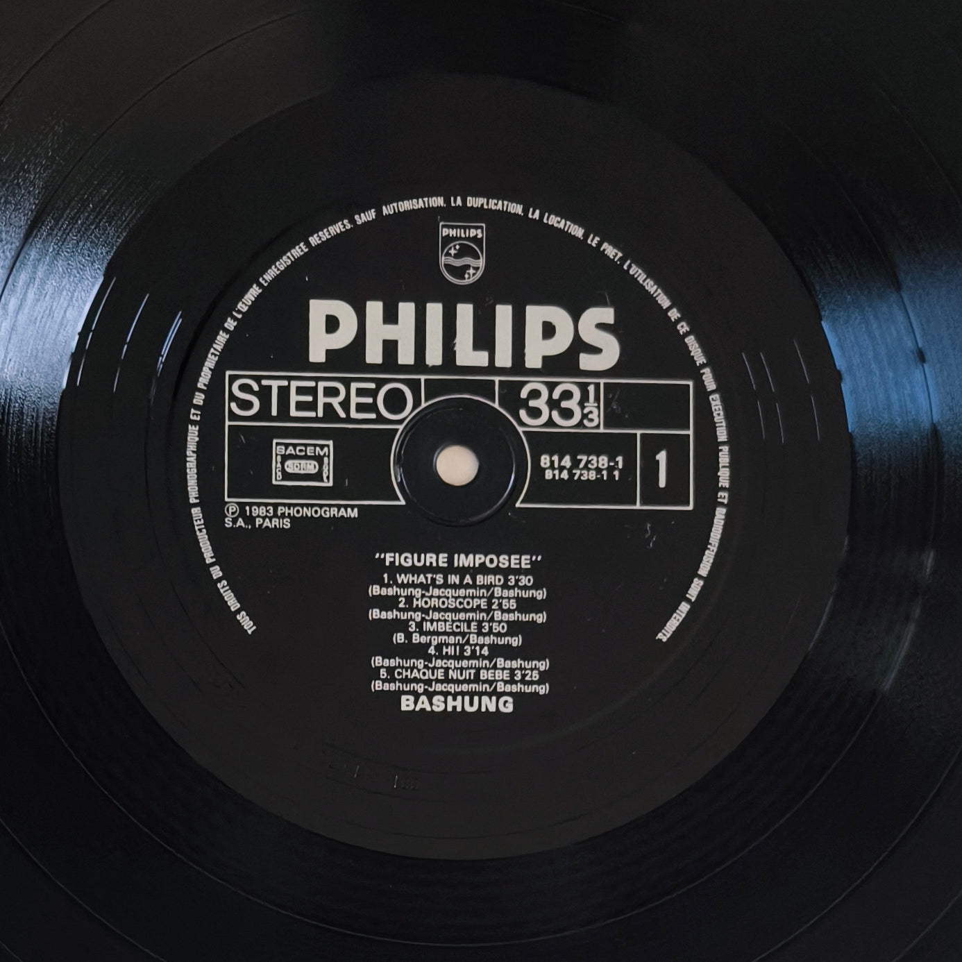 ALAIN BASHUNG - Figure Imposée