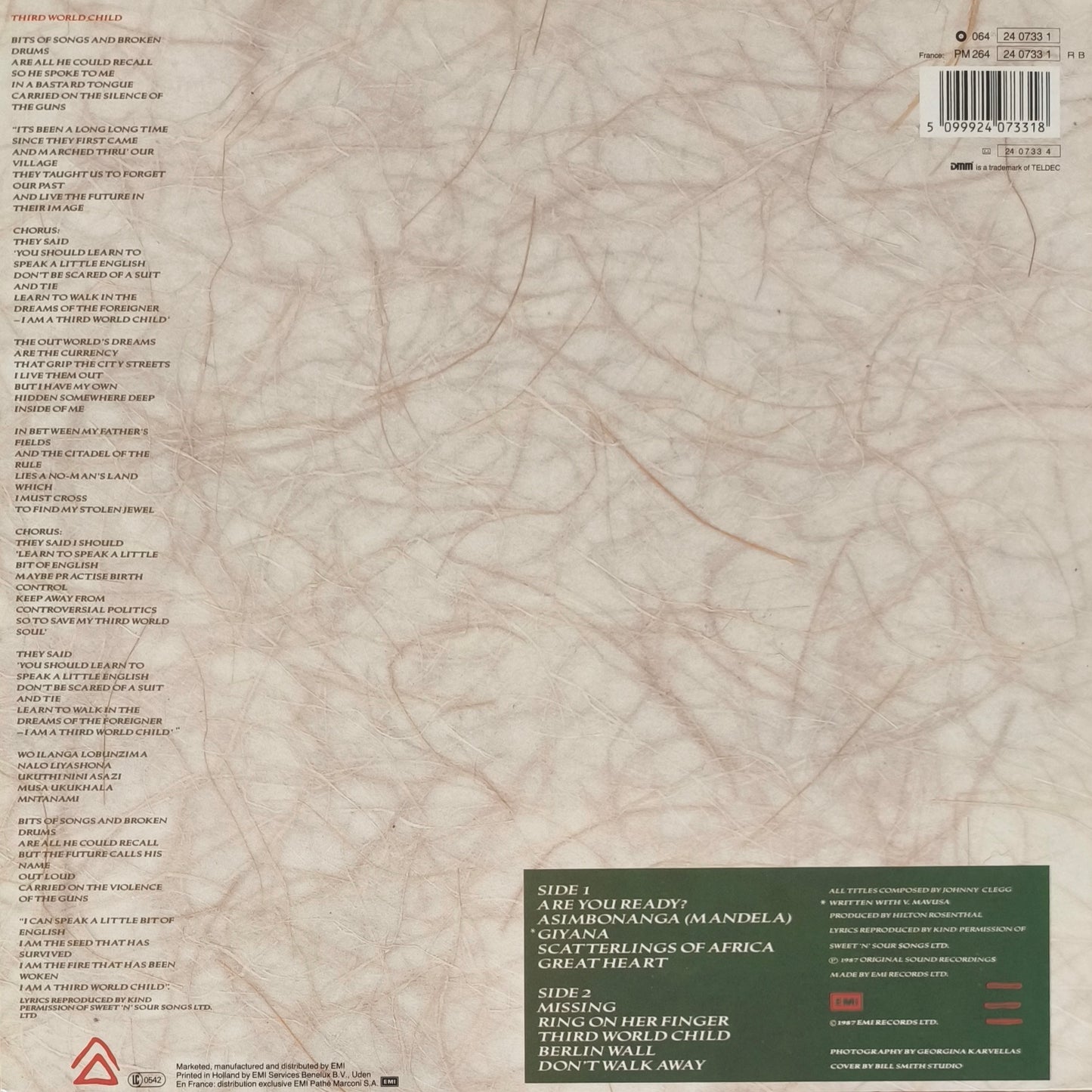 JOHNNY CLEGG & SAVUKA - Third World Child