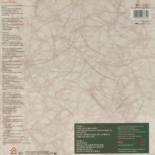 JOHNNY CLEGG & SAVUKA - Third World Child