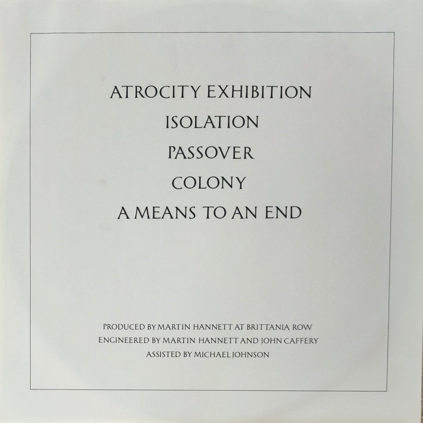 JOY DIVISION - Closer