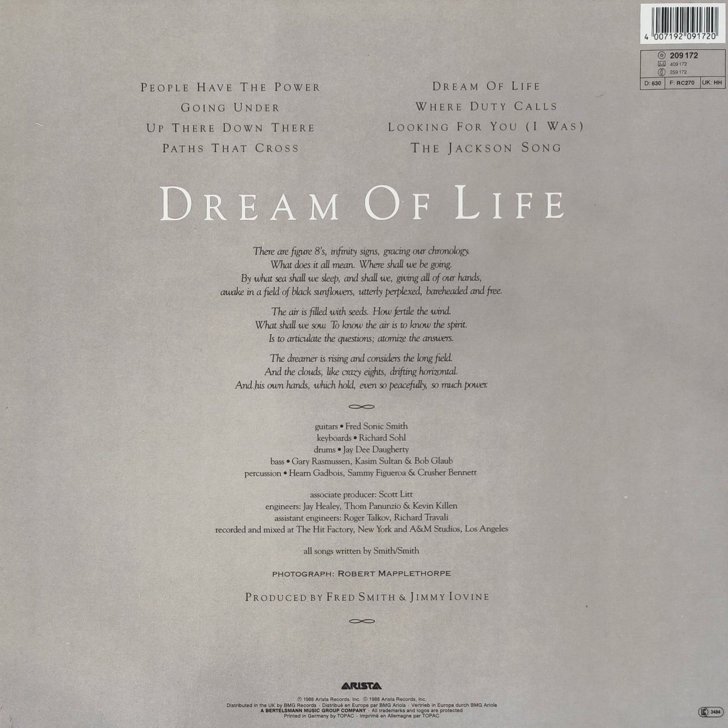 PATTI SMITH - Dream Of Life