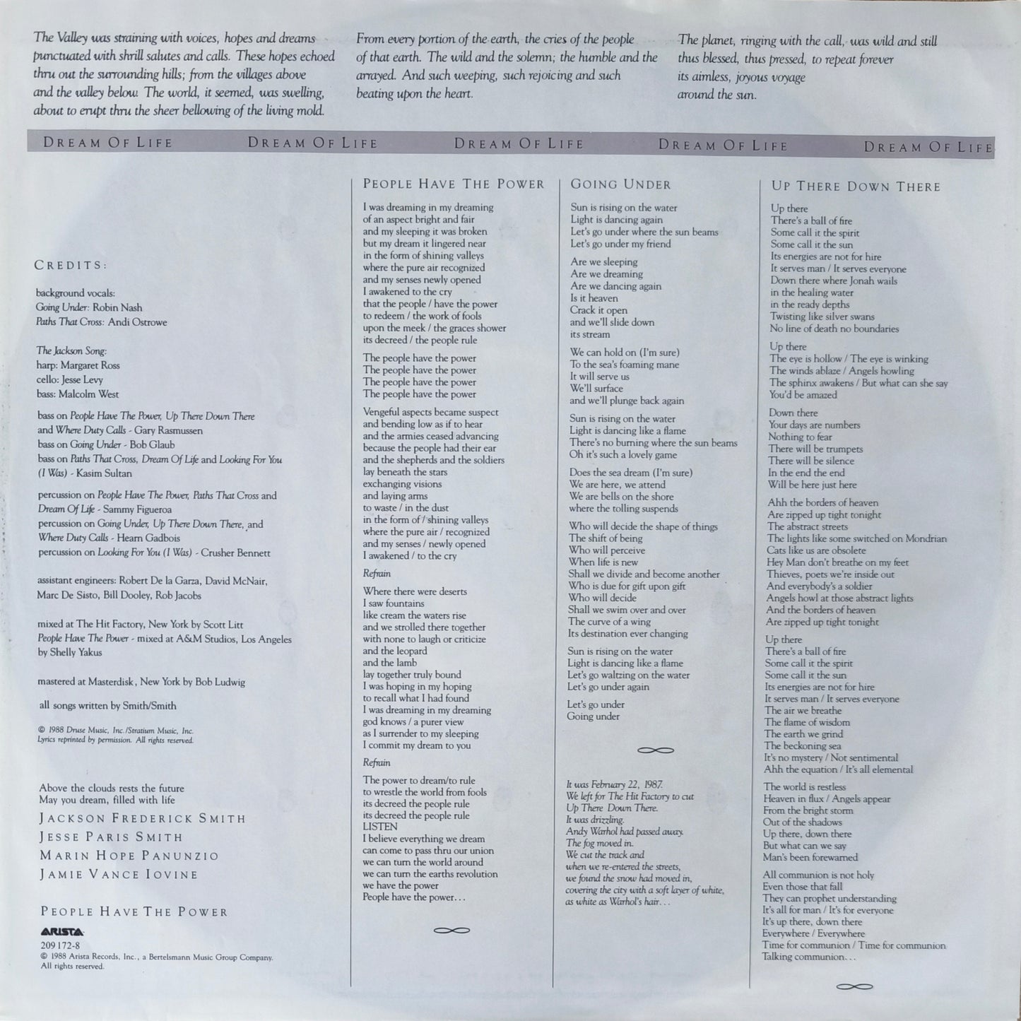 PATTI SMITH - Dream Of Life