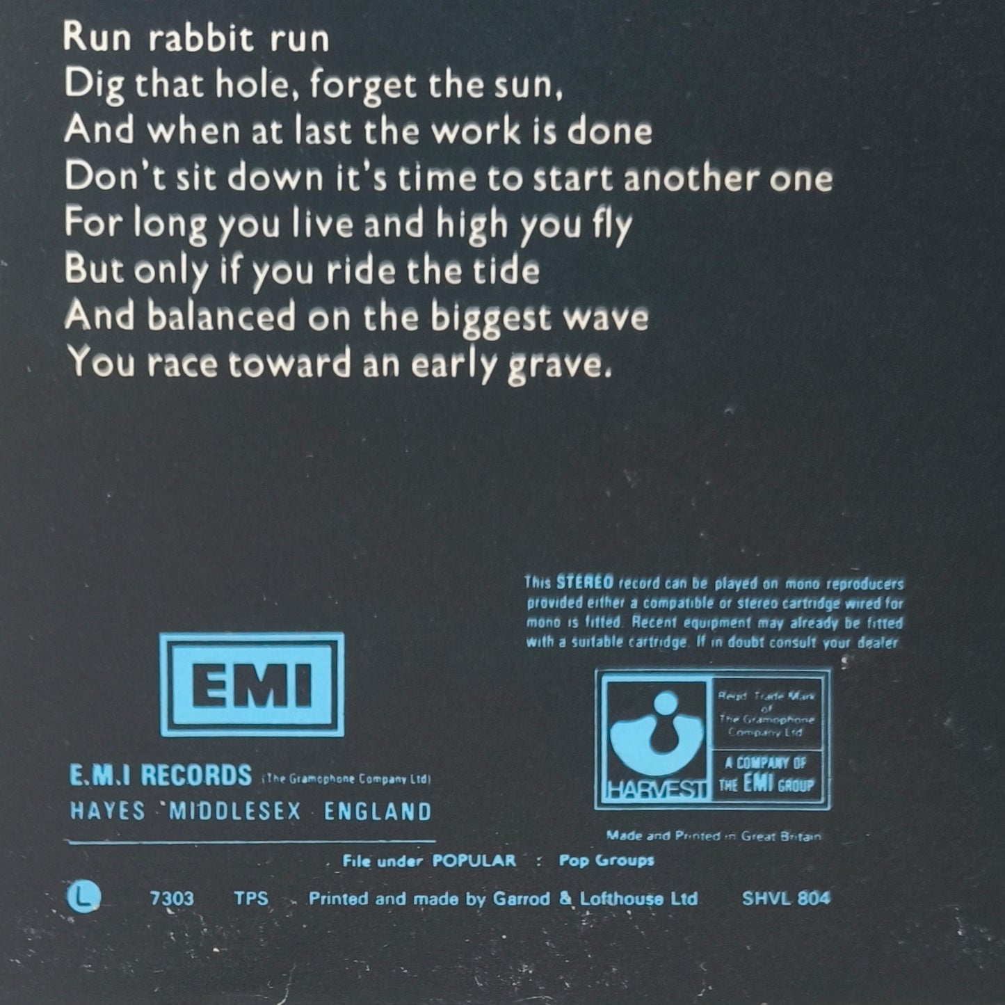 PINK FLOYD - The Dark Side Of The Moon (First Press UK 1973)