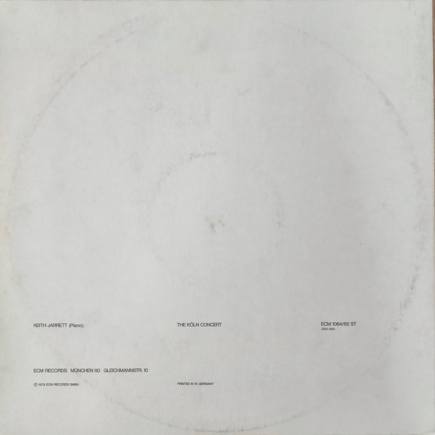 KEITH JARRETT - The Köln Concert