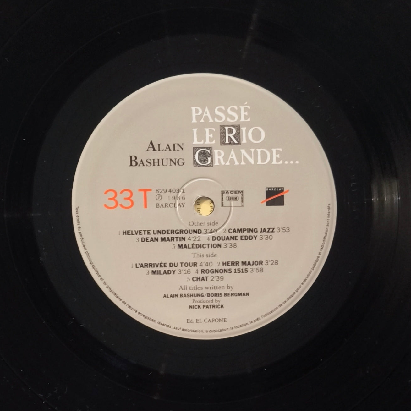 ALAIN BASHUNG - Passé Le Rio Grande...