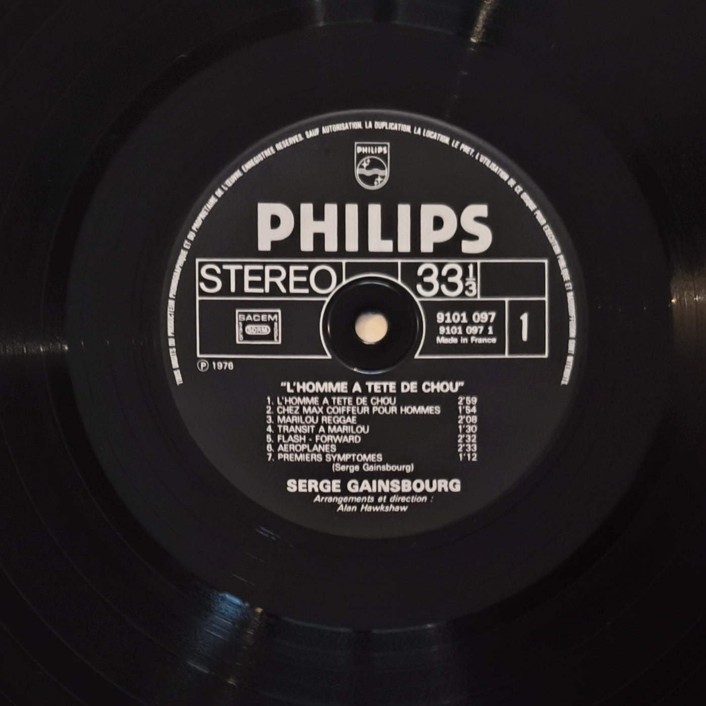 SERGE GAINSBOURG - L'Homme À Tête De Chou