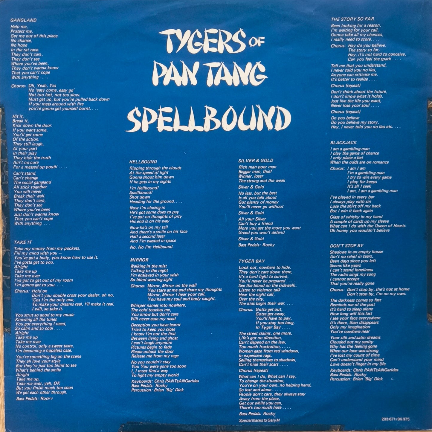 TYGERS OF PAN TANG - Spellbound