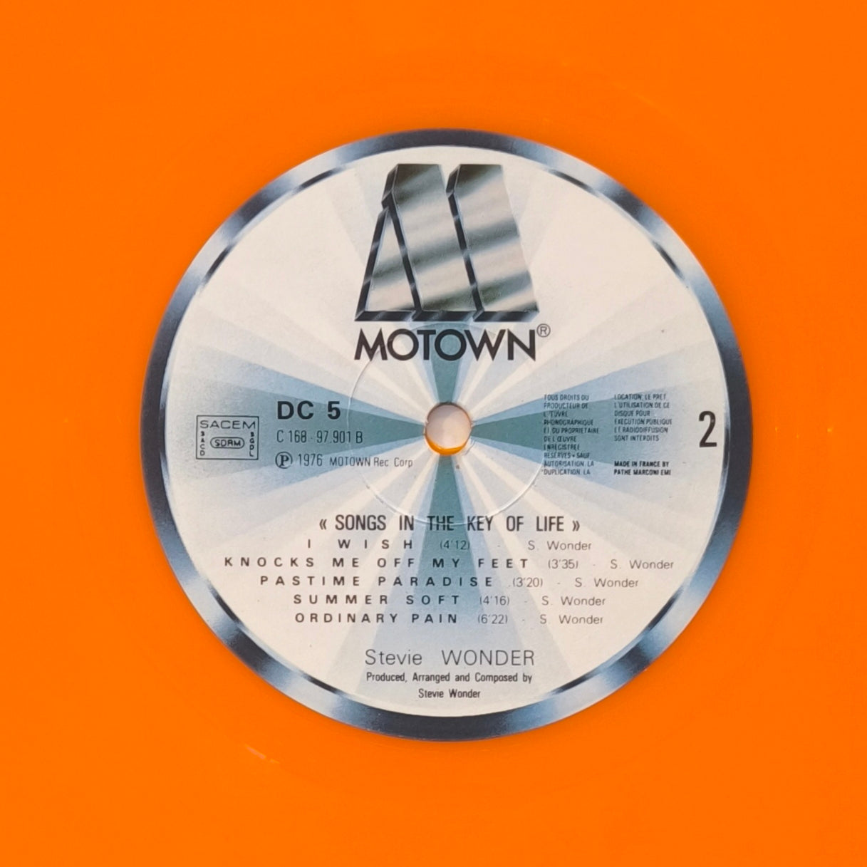 STEVIE WONDER - Songs In The Key Of Life (Disque Couleur Orange) (+45 tours)